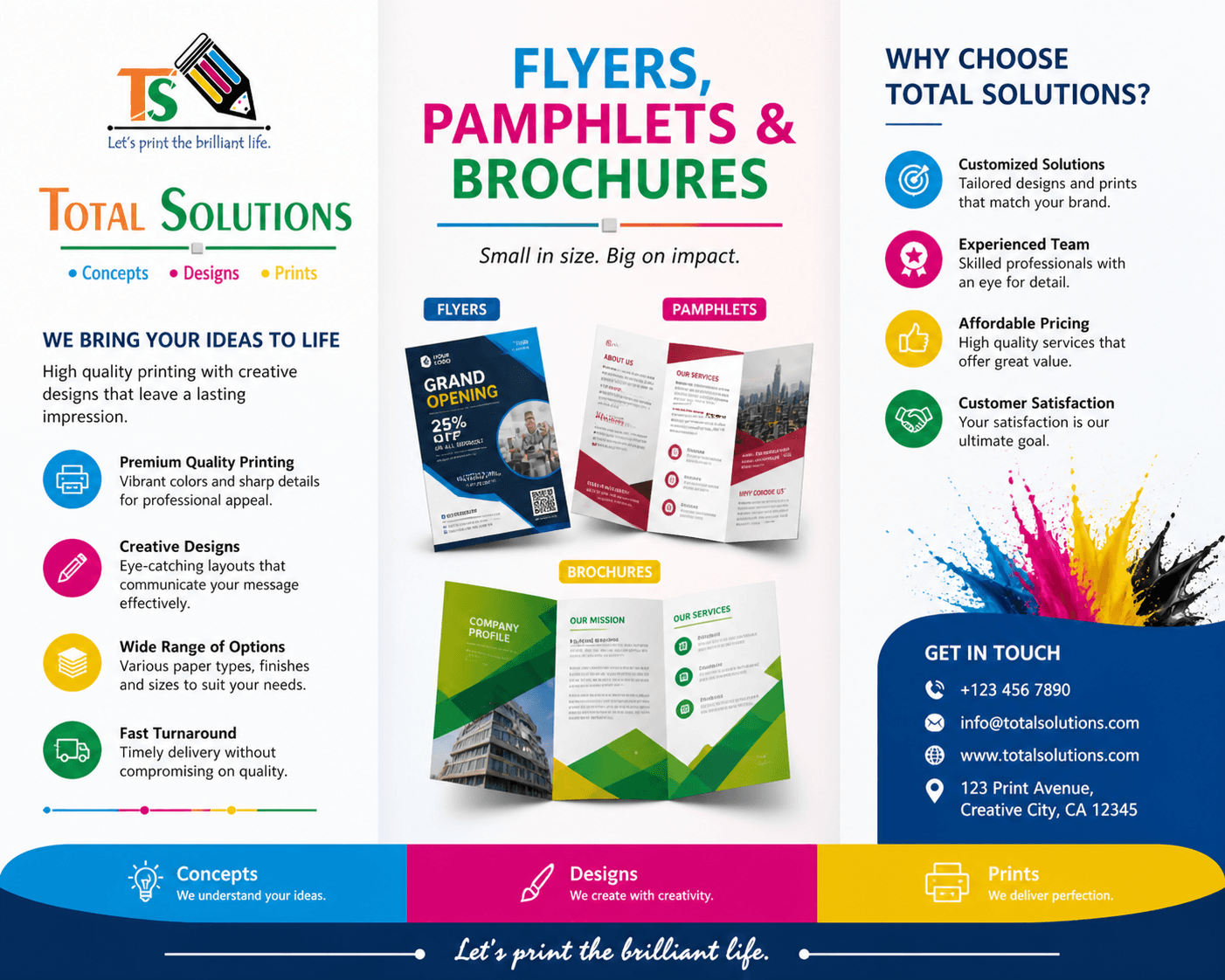 Flyers, Pamphlets & Brochures